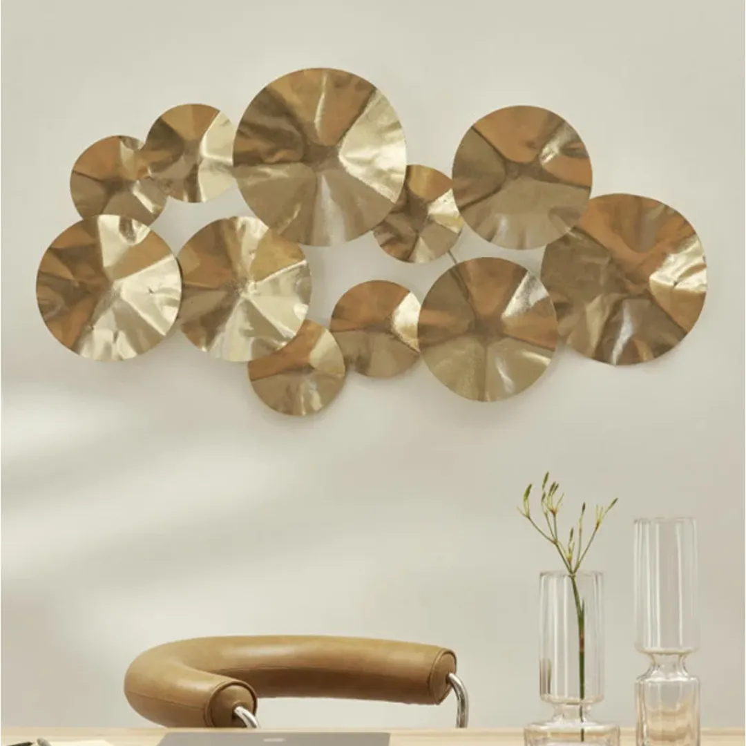 Escultura de parede em metal Lotus - 120cmx60cm