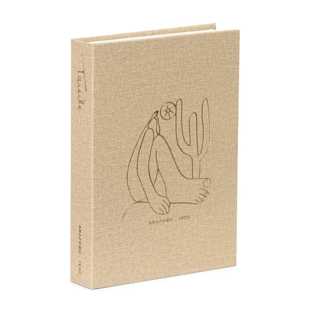 Livro caixa em mdf e pu linho Tarsila - Abaporu