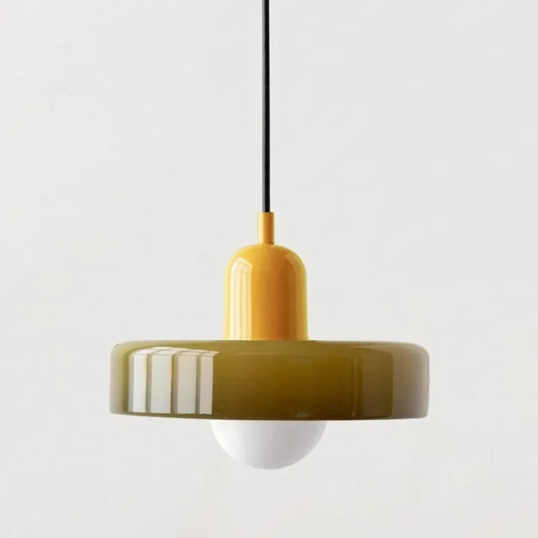 Pendentes Barcelona - Verde Pardo & Amarelo - 110V